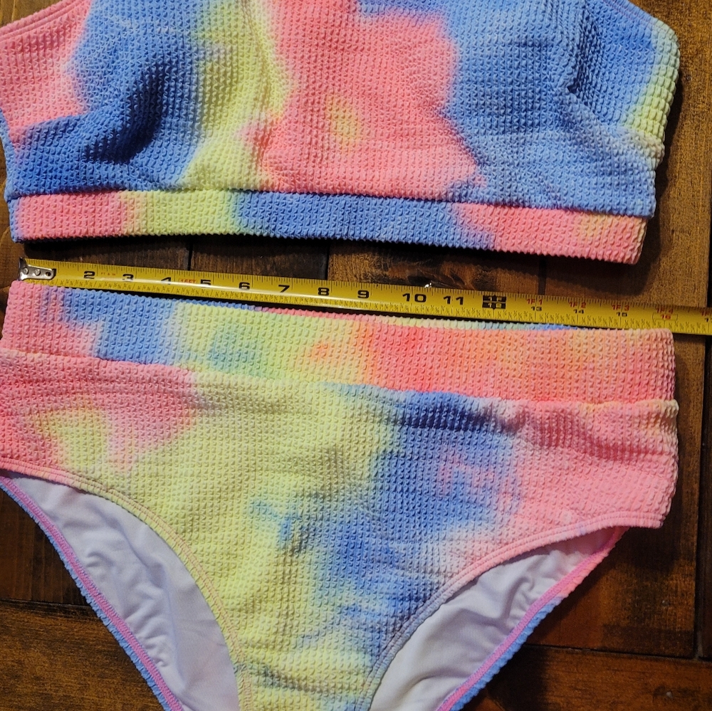 Cupshe Colorful Tie-Dye High-waisted Bikini Set - New With Tags - XL - Picture 4 of 16